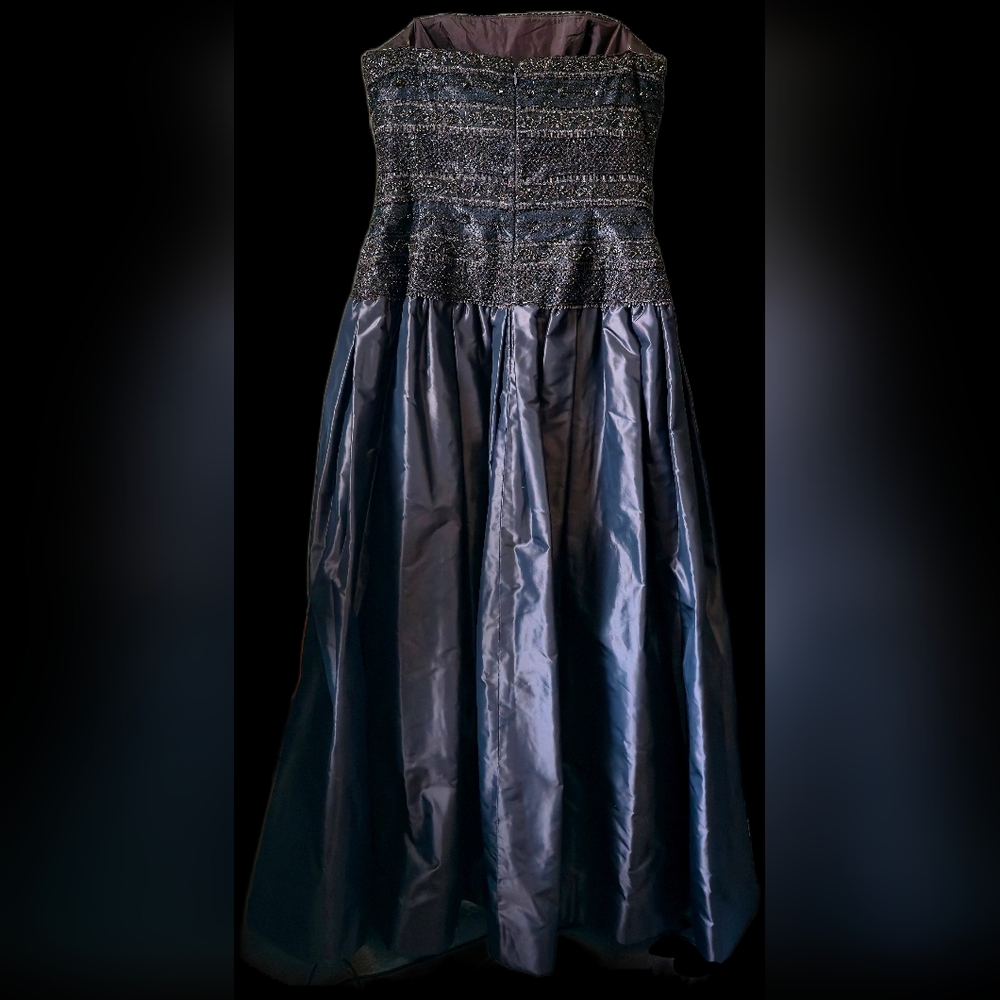 Vintage Liancarlo Couture For Neiman Marcus Brown Strapless Beaded Gown 8 - Picture 9 of 16